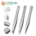 ELITER in Stock Remove the Finest and Smallest Hairs Slant Tweezer Square Tweezer Point Tweezer for Expert Brow Shaping