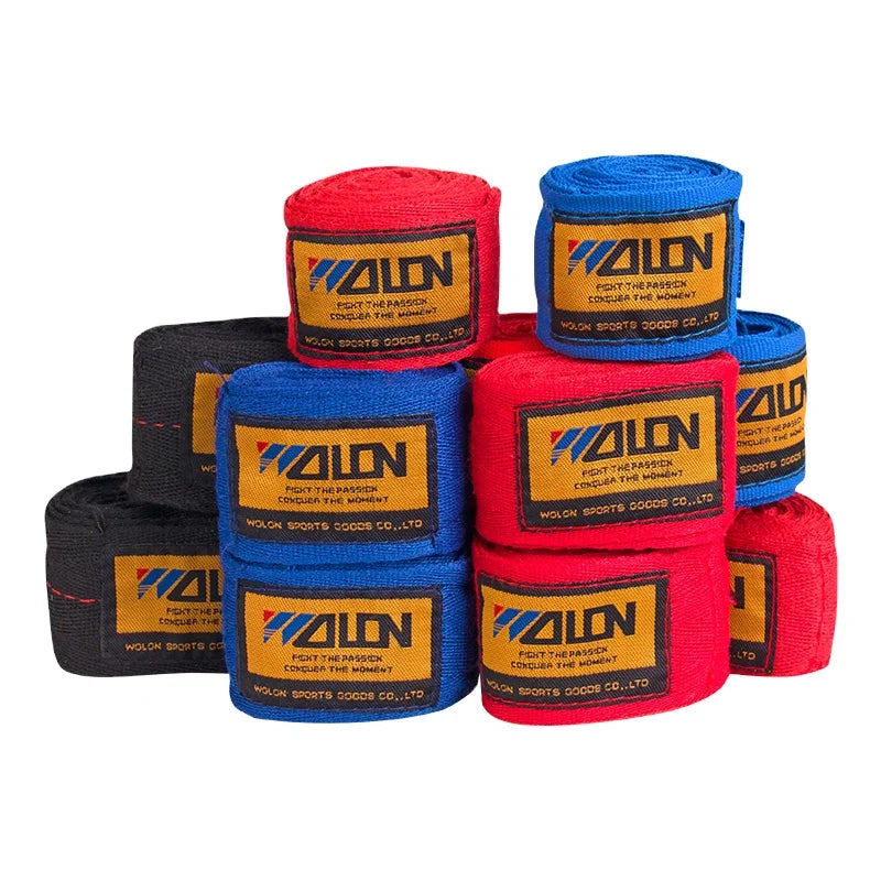 WOLON Custom Boxing Bandage Wrist Protection Hand Wraps 5cm X 3m/5m Black/Red/Blue