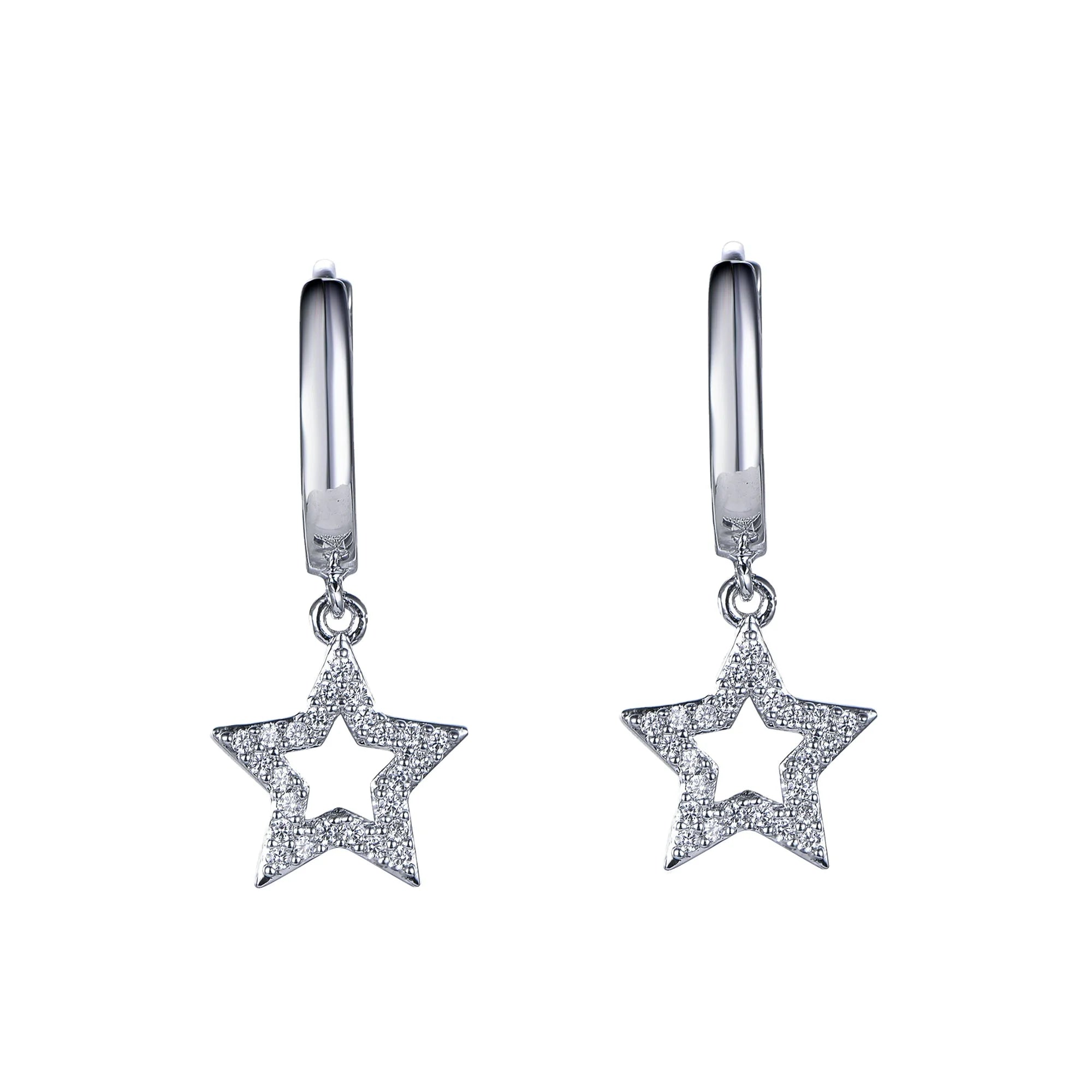 New Quality Fashion Jewelry Earrings Popular Minimalist 925 Sterling Silver Star Drop Earring