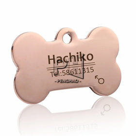 Dog Pet Cat Dog Collar Accessories Decoration Free Engraving Customized Pet ID Tags Collars Stainless Steel Cat Tag BB