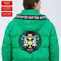 Mens Winter Puffer Jacket With Embroidery Logo Green Hooded Down Coat Warm Thickened Custom Logo Low MOQ Wholesale