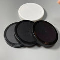 Food Grade White Ribbed Skirt Matte Top PP Plastic Lid 110mm 120mm Screw Cap