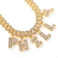 16inch 18 Inch Rhinestone Diamond Iced Out Customized Cuban Custom Character Kids Name Plate Necklace Personalised