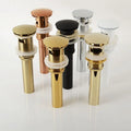 STOCCO Brass Modern Popup Wash Basin Drainage Polished Surface Threaded Connection for Bathroom Drain
