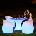 Modern 16-Color Changing LED Illuminated Durable Plastic Non-Foldable Commercial Bar Chair for Hotels and Event Clubs