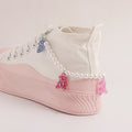 Candy Color Cute Bear Shoe Chain Accessories Handmade Imitation Pearl Chain Sneaker Shoe Charm for Women Girls Stylish Gifts