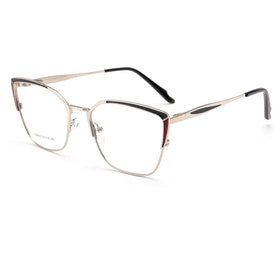 WHEF-GU8805 New Woman Girl Lady Fashion Cat Eye Woman Eyeglasses Wholesale Metal Optical Frames for All Face Spectacle Glasses