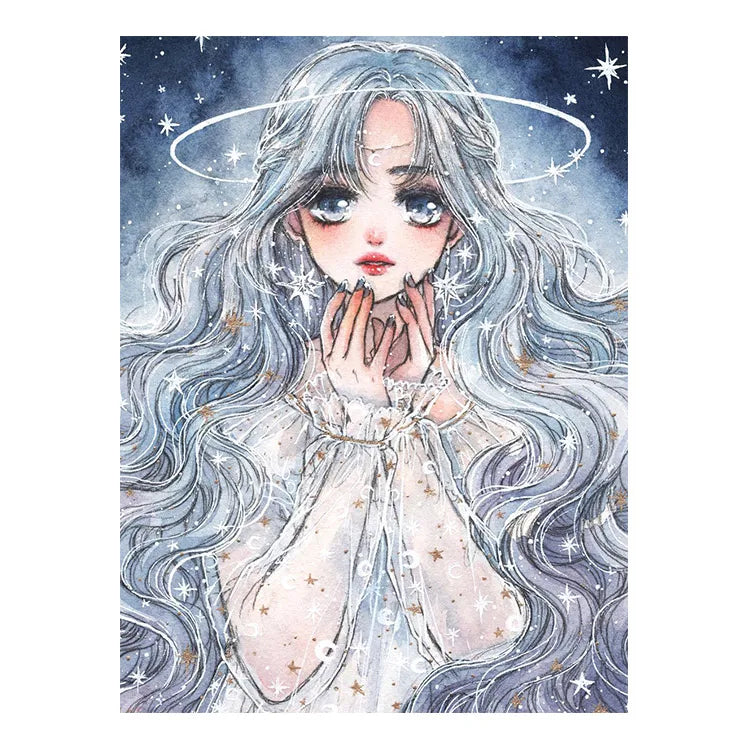 Ever Moment Diamond Painting Cartoon Girl Paint by Diamond Handmade Decoration Full Square Resin Drill Crystal Gift 4Y2002