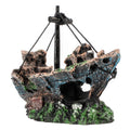 Raeasily Fish Tank Decoration Aquarium Accessories Shipwreck Decor Resin Material Sunken Ship Decorations Items for Fish Favors