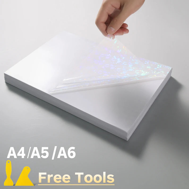 New A4 PVC Cold Lamination Film Vinyl Sticker Sheet Holographic Photo Self Adhesive Waterproof Matte Lamination Film