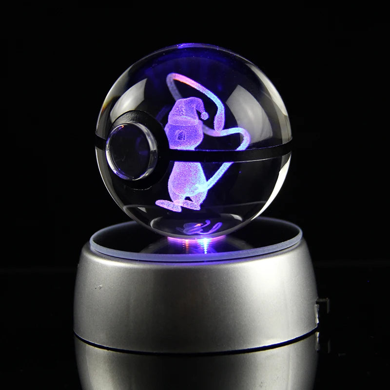 Christmas Special Design Pokemon Christmas Hat Pokeball Glass Pokemon Go Balls Toys Wholesale