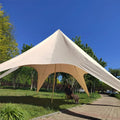 10x10m Outdoor Camping Waterproof Canvas Fabric Peaks Canopy Star Wedding Garden Tarp Tent for Event