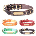 Luxury Pet Product Leather Pu Dog Collar Adjustable Engraving Available Pet Collar Suitable for Large Dog Cat Collar
