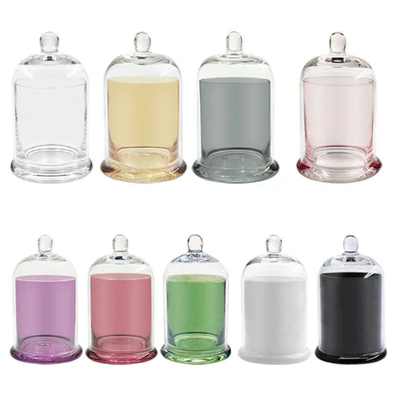 Trust Fragrance Bottle Ion Plating Color Spraying Aromatherapy Glass Bell Cover Candle Jar Cup