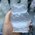 Wholesale Natural Selenite Owl Hand Carved Crystal Animals for Healing