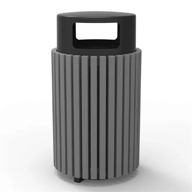 Outdoor Large Composite Wood Trash Garbage Can Outside Street Park Rubbish Litter Bin Public Commercial Recycling Waste Bin