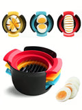 3-in-1 Stainless Steel Egg Slicer for Hard Boiled Eggs Multifunctional Egg Cutter Fruit Vegetable Silcer for Kitchen Tool