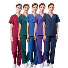 42021 Women's Six Pocket Medical Multi Pocket Wholesale Custom Scrubs Nursing Uniform Medical Scrubs Uniforms
