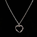 SC Wholesale Gothic Thorns Necklace Earrings Set Hip Hop Necklace Punk Jewelry Silver Heart Pendant Necklace Gifts for Women
