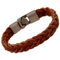 Fashion Hot Trendy Hand Woven Woman Men Steel Genuine Leather Bracelets