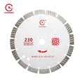 Changli 230mm Industrial Nitride Turbo Silent Diamond Segment Circular Saw Blade 10 Inch High-Efficiency Cutting Granite OEM