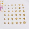 JS1706 Jewelry Supplies 4mm 5mm 6mm 7mm 8mm 10mm 12mm Gold Plated Metal Flower Beads Caps Ends TIP Spacer Beads