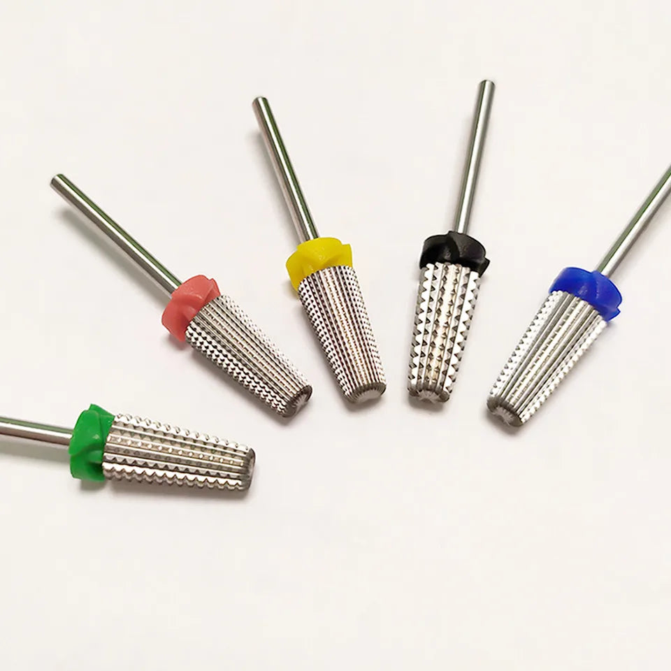 5 1 Tapered Barrel Nail Drill Bits Safety Tungsten Carbide Accessory Manicure Removes Gel Acrylic Nails-Customizable OEM Metal