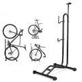 Bike Stand Bicycle Storage Racks Garage Floor Parking Road MTB Bike Support Holder Rack Outdoor Steel Tube Black Durable