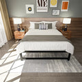 Queen Bed Frame Heavy Duty Steel Slat Support Metal Platform Bed Frame