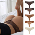 2023 New Design Sexy Seamless Ice Silk Thong Low Waist Lace G String Thongs for Ladies Girls