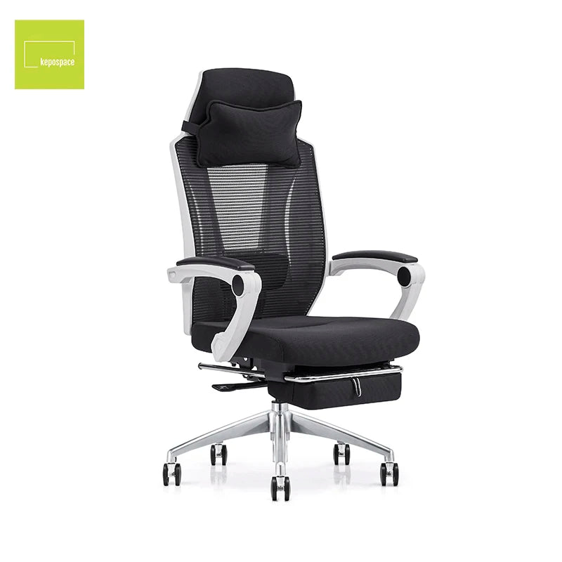 KEP Office Furniture 180Â° Adjustable Ergonomic Swivel Office Mesh Chair with Footrest Executive Recliner Office Chair