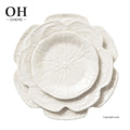 Wholesale Hot Sale Western Bone China Dinner Set Ceramic Tableware Porcelain Floral Design Luxury White Charger Plate Wedding