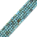 Natural 4mm Genuine Blue Turquoise Smooth Round Gemstone Beads for Jewelry Making