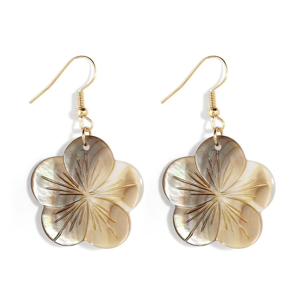Cute Simple Pacific Ocean Island Shell Earrings New Style Flower Fashion Girl Earring