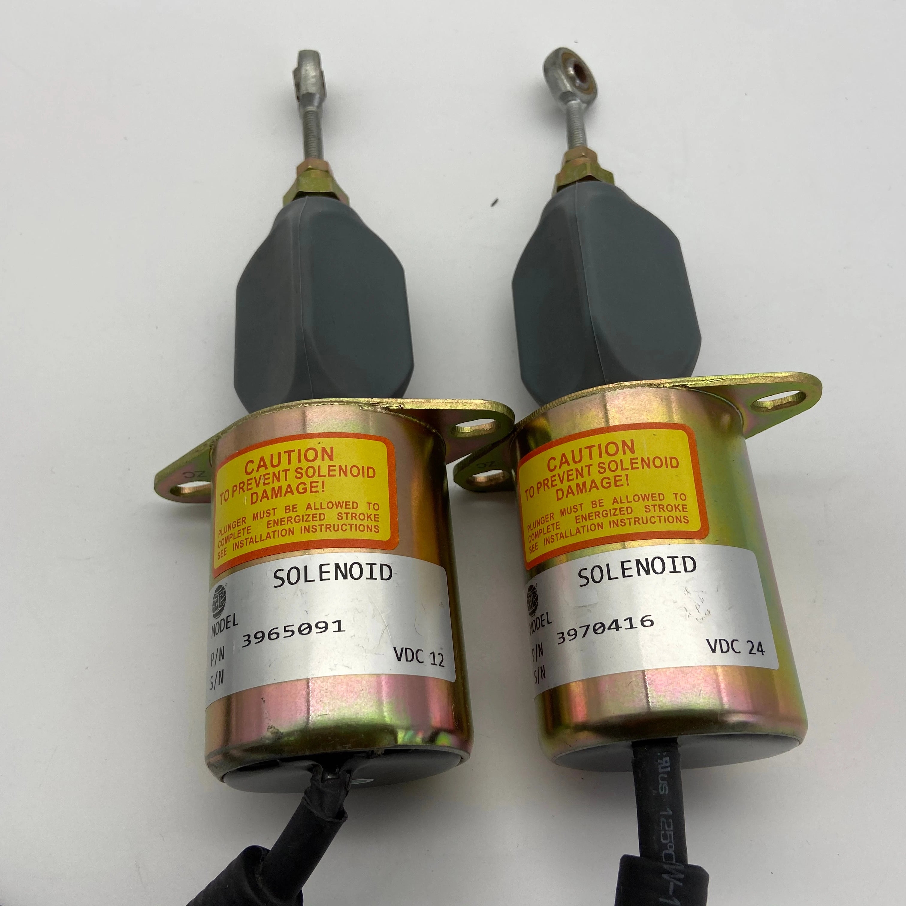 Construction Machinery Parts Engine Stop Solenoid 3905691 12V 3965091 Diesel Shutdown Solenoid 3970416 24V