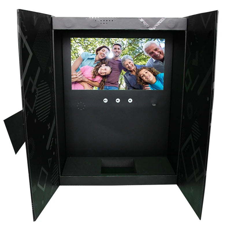 Battery Powered Gift Table Top Video Advertising Cardboard Display Jewellery