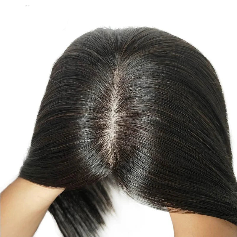European Cuticle Aligned Raw Virgin Real Natural Brazilian Kosher Jewish Full Lace Human Silk Remy Hair Topper Wig for Women