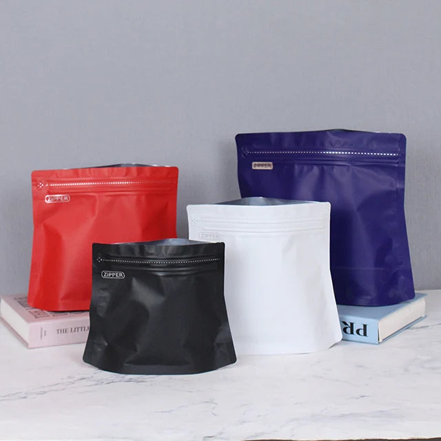 Matte Black Aluminum Foil Zip Lock Doypack Smell-Proof Mylar Bags for Food Storage and Stand Pouch with Food Packaging Printing