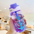 New Arrival Single Wall Children Travel Sport Plastic Water Bottle Portable Bottle 480ml Bounce Lid Kids Tumbler With Straw