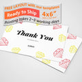 4x6in custom matt thank you card flyer hangtag for warranty