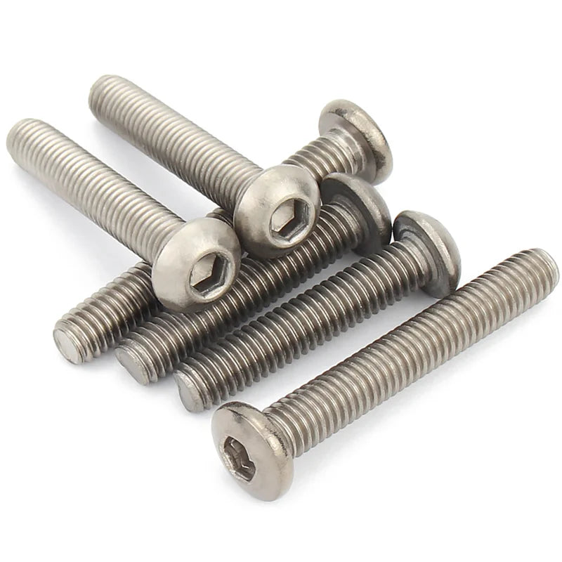 For ISO 7380 Brass Stainless Steel Hex Socket Round Head Machine Screw Standard Thread Made in Shanghai