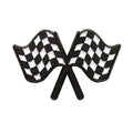 Racing Flag Enamel Badge Trendy Clothing Accessory for Car Fans Perfect for Collars Backpacks