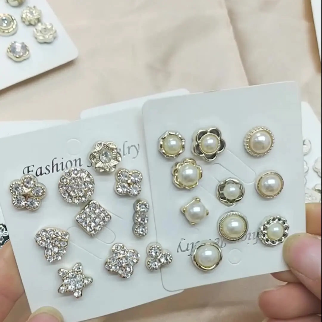 Factory Wholesale High Quality Round Pearl Removable Metal Button Custom Logo Metal Engraved Snap Button