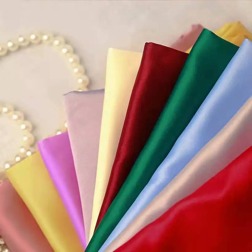 Thick 100% Polyester Matte Satin Fabric for Wedding and Dresses Fabric