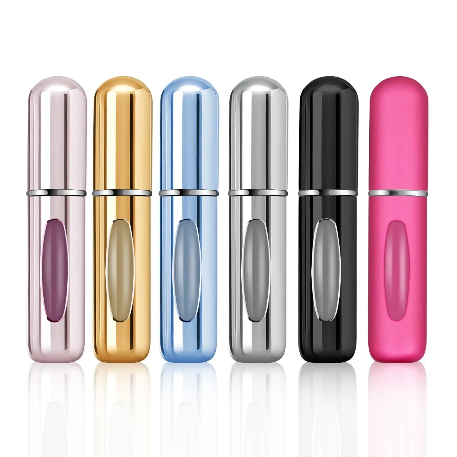5ml 8ml Portable Plastic Perfume Vials Colorful Empty Sample Bottles Aluminum Perfume Atomizer Mist Pump for Lotions Lipstick
