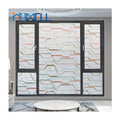 HOMEWELL Window Glass Film Pink Stripe Privacy Protection for Home