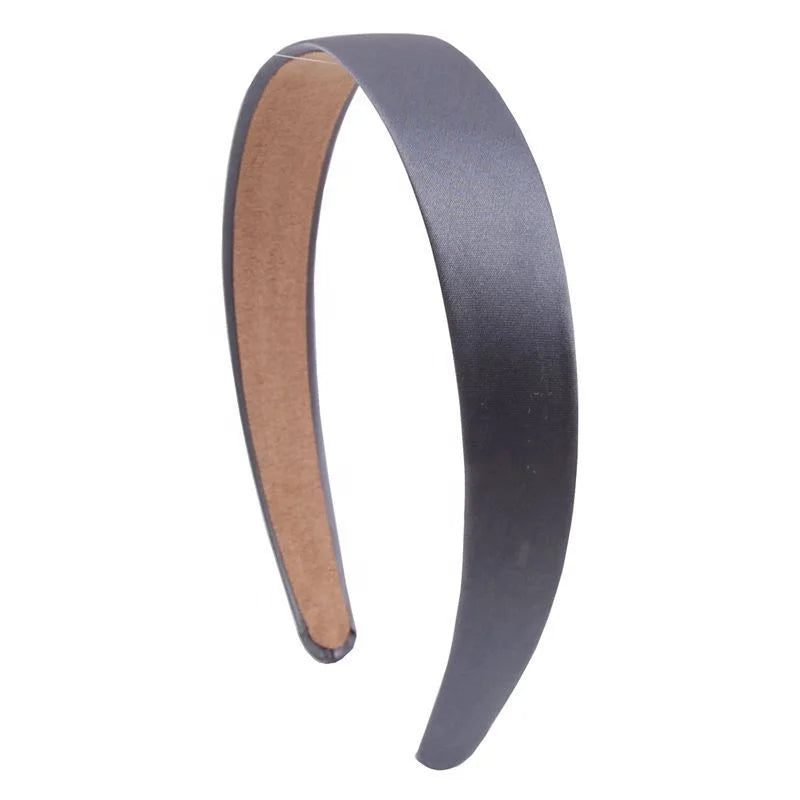 MIO Hard Ribbon Hairband for Women 2.5cm Satin Headband Girl Kids Solid Color Headband Daily Simple Headdress