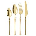 Luxury Gold Spork Knife Silverware Set Stainless Steel Gold Cutlery Wedding Flatware Set