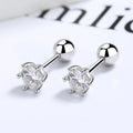 New Arrival 925 Silver Micro Zircon Piercing Earrings Fashion Fine Jewelry 925 Sterling Silver Piercing Earrings for Daily