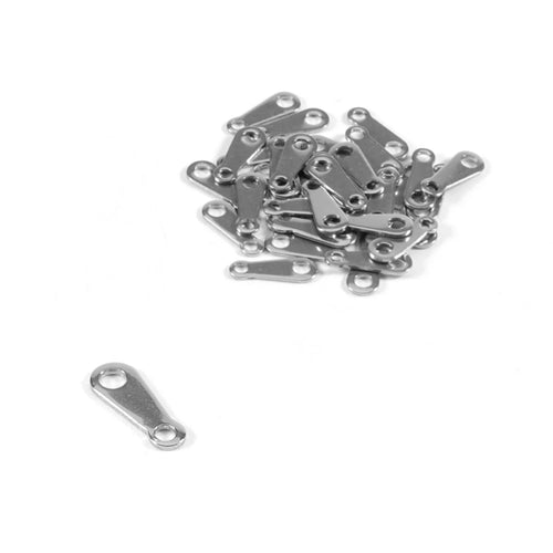 0.6*3.8*10mm Stainless Steel Jewelry Findings Charms Small Custom Engraved Logo Tags Pendant for Bracelets Necklaces